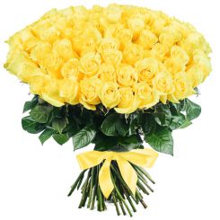Букет Страстный поклонник из желтых роз